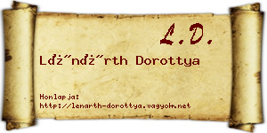 Lénárth Dorottya névjegykártya
