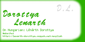 dorottya lenarth business card