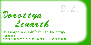 dorottya lenarth business card